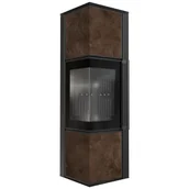 Piece wolnostojące - Piec stalowy koza TORA/M 8 kW fi 150 spiek OXIDE MORO czarne wyłożenie - miniaturka - grafika 1