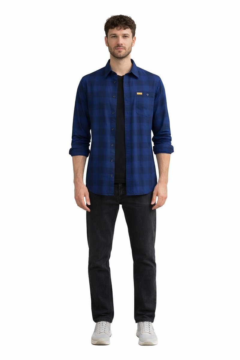 G-STAR KOSZULA MĘSKA W KRATĘ Z DŁUGIM RĘKAWEM BAWEŁNIANA M I4A