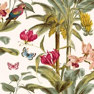 Tapety - Dutch Wallcoverings Tapeta we wzór palm tropikalnych, zielono-różowa Spits Wallcoverings - miniaturka - grafika 1