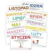 Pomoce naukowe - Plansze edukacyjne A5 - Miesiące 12 kart - miniaturka - grafika 1