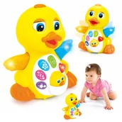 Zabawki interaktywne dla dzieci - HOLA Interaktywna tańcząca kaczka śpiewa tańczy światło dźwięk - miniaturka - grafika 1