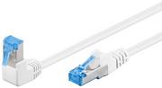 Patchcordy - Kabel LAN Patchcord CAT 6A S/FTP 1x90 biały 0,25m - miniaturka - grafika 1