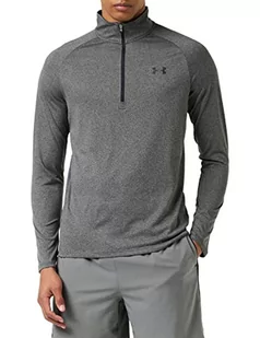Under Armour Tech LS 1/2 suwak szary, small - Koszulki męskie - miniaturka - grafika 1