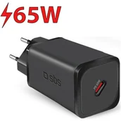 Ładowarki do telefonów - Ładowarka sieciowa SBS 65W Czarny TETRGAN1C65W - miniaturka - grafika 1