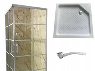 Kabiny prysznicowe - Kabina prysznicowa 80x80 biała Loft 198cm brodzik - miniaturka - grafika 1