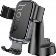 Uchwyty samochodowe do telefonów - HOCO uchwyt samochodowy grawitacyjny do deski H81 czarno szary - miniaturka - grafika 1