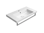 Umywalki - GSI Norm Umywalka wisząca lub wpuszczana w blat 70x40 cm biały połysk 8637111 - miniaturka - grafika 1