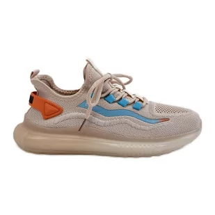 Buty Sportowe Męskie HI-POLY System Big Star NN174452 Beżowe beżowy - Buty sportowe męskie - miniaturka - grafika 1