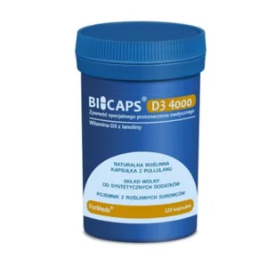 ForMEDS Bicaps D3 4000 (Witamina D3 z lanoliny) 120 Kapsułek - Witaminy i minerały - miniaturka - grafika 1