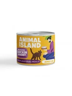 Animal Island Mokra Karma Dla Dorosłych Kotów z Kurczakiem i Królikiem 200 g - Mokra karma dla kotów - miniaturka - grafika 1