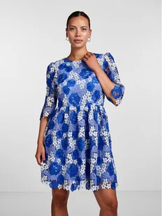 YAS Sukienka codzienna 26029716 Niebieski Regular Fit - Sukienki - miniaturka - grafika 1