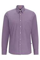Koszule męskie - BOSS Męska koszula Relegant 6 Regular -Fit z bio-bawełnianej popeliny, liliowy, XL - miniaturka - grafika 1