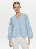 Bluzki damskie - YAS Bluzka Luma 26032810 Błękitny Regular Fit - miniaturka - grafika 1