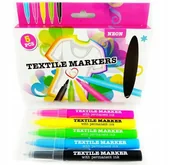 Farby i media malarskie - Neonowe Markery Do Odzieży. 5 Kolorów - miniaturka - grafika 1