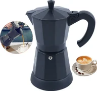 Dzbanki i imbryki - 300 ml aluminiowy 6 filiżanek elektryczny ekspres do kawy ekspres do kawy mokka dzbanek do espresso czarny - miniaturka - grafika 1