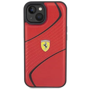 Etui Ferrari Twist Metal Logo na iPhone 15 - czerwone - Etui i futerały do telefonów - miniaturka - grafika 3