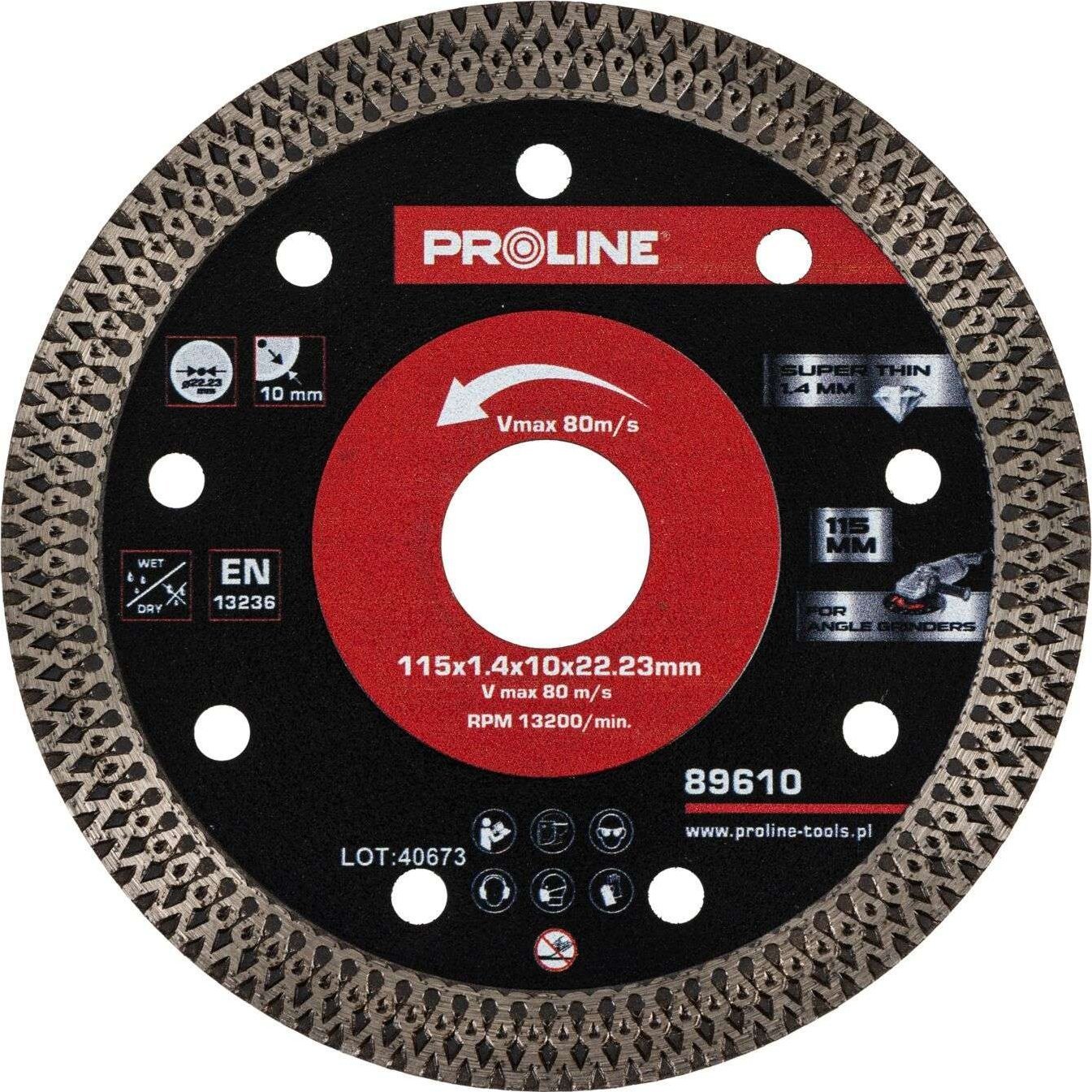 Proline Tarcza diamentowa do cięcia,cienka,115*1.4*10*22.23,