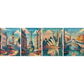 Notesy i bloczki - Brulion B5 160k kratka z marginesem RETRO CITY 400196853 HERLITZ - miniaturka - grafika 1