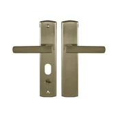 Klamki - Klamka do drzwi zewnętrznych chińskich lewych z blokadą Lupo patyna - miniaturka - grafika 1