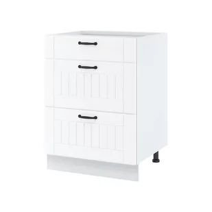 Szafka Wyspowa 3 Szuflady Dsw 6/3 Lora Layman Szary Mat, Oliwka, Starmotion, L2 Czarny Lora, h 15cm - Szafki kuchenne - miniaturka - grafika 1