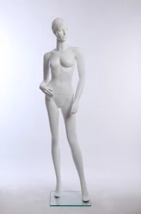 EH12-6 piękna stojąca kobieta abstrakcyjny biały manekin - Manekiny wystawowe - miniaturka - grafika 1