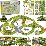 Zabawki konstrukcyjne - MEGA TOR WYŚCIGOWY PETLA DINOZAUR DINO PARK 324el. - miniaturka - grafika 1