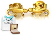 Biżuteria dla dzieci - Ciesielscy Złote kolczyki 333 na sztyft prezent grawer CS-KL_6237_-0-333 - miniaturka - grafika 1