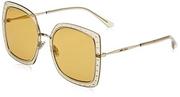 Okulary przeciwsłoneczne - Jimmy Choo Damskie okulary przeciwsłoneczne Dany/S, beżowo-złote, 50, beżowy złoty - miniaturka - grafika 1