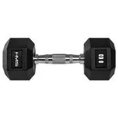 Hantle i ciężarki - HMS Hantla gumowana Hex Pro 8 kg 17-66-113 - miniaturka - grafika 1
