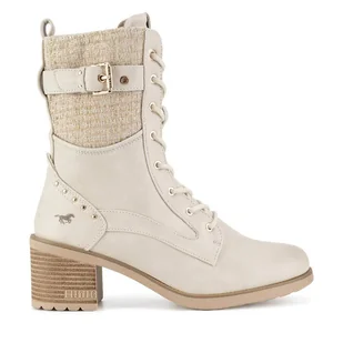 Botki Mustang 1441-507-243 Biały - Botki damskie - miniaturka - grafika 1