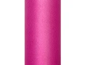 Pasmanteria - Party Deco Tiul gładki fuksja - 15 cm x 9 metrów - 1 szt. TIU15-080 - miniaturka - grafika 1