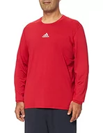 Koszulki męskie - adidas Koszulka męska Techfit Compression Long Sleeve Tee czerwony czerwony L - miniaturka - grafika 1