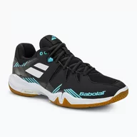 Buty sportowe męskie - Buty do badmintona męskie Babolat Shadow Spirit black/light blue - miniaturka - grafika 1