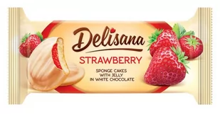 Delisana Ciastka z galaretką truskawkową w białej czekoladzie 135g - Ciastka - miniaturka - grafika 1