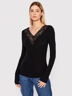 Bluzki damskie - Pieces Bluzka Siri 17095374 Czarny Tight Fit - miniaturka - grafika 1