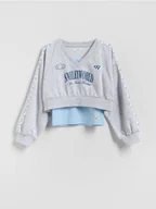 Bluzki dla dziewczynek - Reserved - Bluza SmileyWorld® - jasnoszary - miniaturka - grafika 1