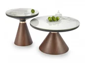 Ławy i stoliki kawowe - GENESIS ława biały marmur / orzechowy / złoty (2p=1szt) - miniaturka - grafika 1