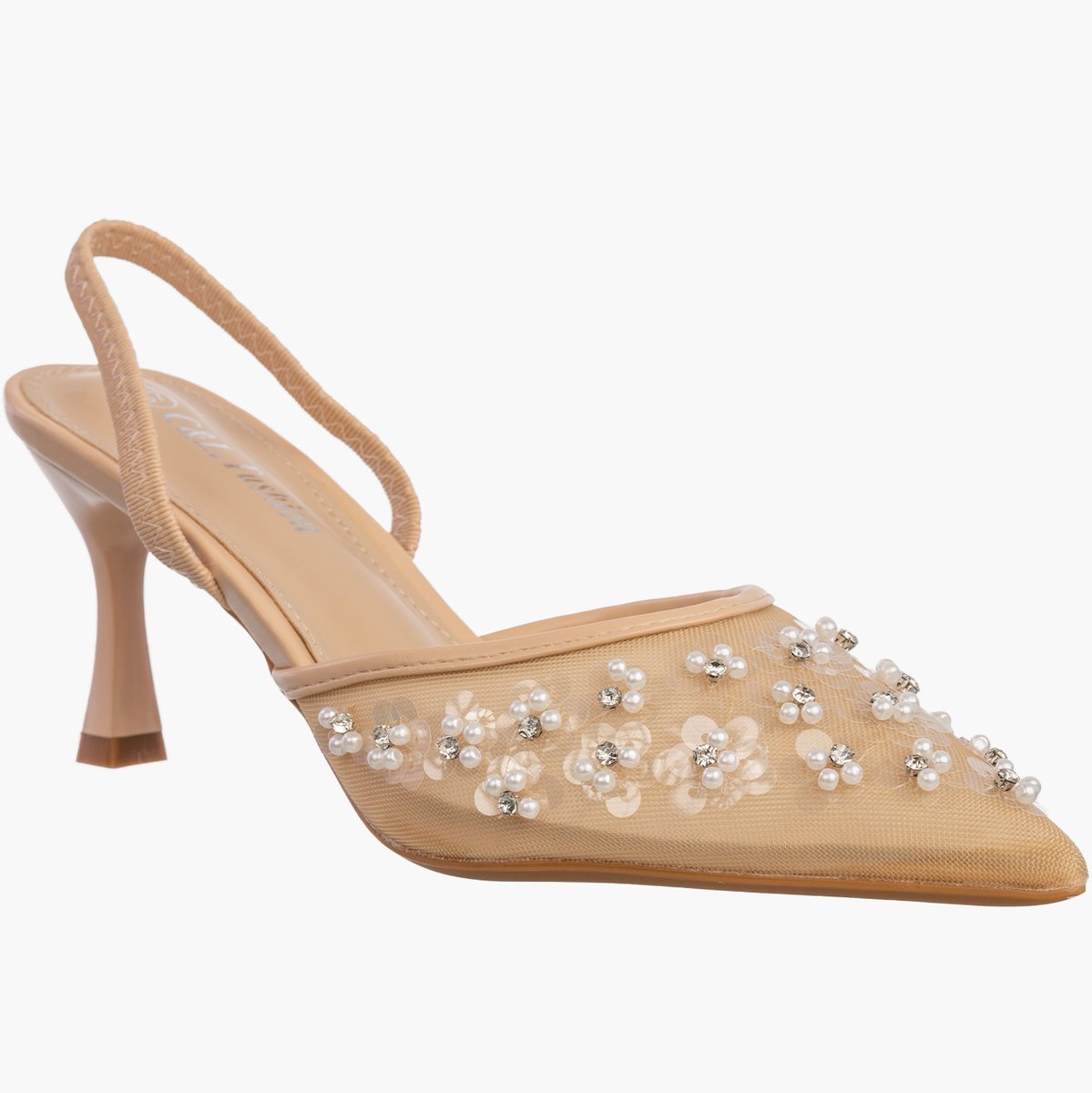 Szpilki Damskie Eleganckie Buty Na Obcasie z perełkami Złote 40 Złoty