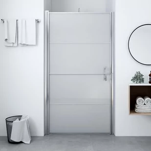 vidaXL Drzwi prysznicowe mrożone szkło hartowane 81 x 195 cm 146658 - Ścianki i drzwi prysznicowe - miniaturka - grafika 1