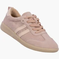 Półbuty damskie - Sneakersy Damskie Skórzane Buty Sportowe Półbuty Jasny Różowy Filippo DP7508/26 Różowy 39 - miniaturka - grafika 1