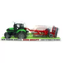 Duży 50 cm Traktor Ciągnik rolniczy z przyczepą - Samochody i pojazdy dla dzieci - miniaturka - grafika 1