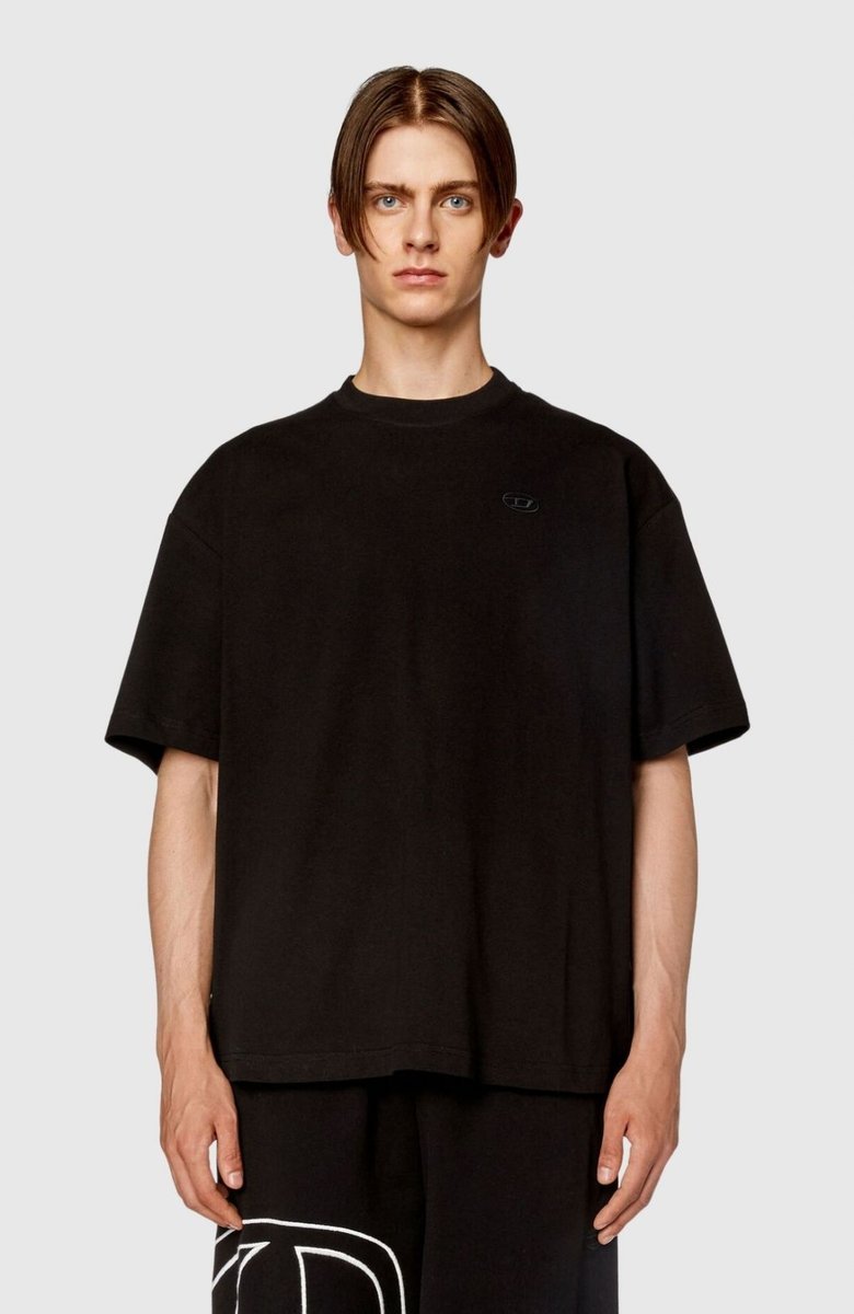 t-shirt mężczyzna diesel a11302-0hgam t-boggy-megoval-d 9xx black