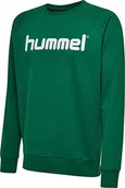 Bluzy męskie - Hummel Hmlgo Kids Cotton bluza męska z logo zielony Evergreen 116 203516-6140 - miniaturka - grafika 1