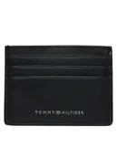 Etui na dokumenty i karty - Tommy Hilfiger Etui na karty kredytowe Th Spw Leather Cc Holder AM0AM11845 Czarny - miniaturka - grafika 1