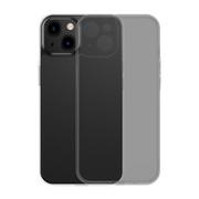 Etui i futerały do telefonów - Baseus Frosted Glass Case etui pokrowiec do iPhone 13 sztywna obudowa z żelową ramką czarny (ARWS000901) - miniaturka - grafika 1