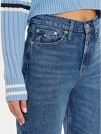 Spodnie damskie - Tommy Jeans Jeansy Izzie DW0DW19600 Niebieski Straight Fit - miniaturka - grafika 1