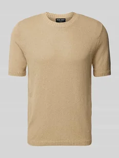 T-shirt z imitacji dzianiny - Koszulki męskie - miniaturka - grafika 1