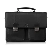 Teczki i aktówki - Teczka męska na dokumenty skórzana aktówka podróżna paolo peruzzi ay-03-bl - miniaturka - grafika 1