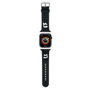 Akcesoria do smartwatchy - Karl Lagerfeld Pasek KLAWLSLKCNK Apple Watch 42/44/45/49mm czarny/black strap 3D Rubber Karl&Choupette Heads - miniaturka - grafika 1