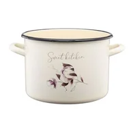 Garnki - Garnek emaliowany wysoki z kalką FLORES 24 cm/7 l WZ1 - miniaturka - grafika 1